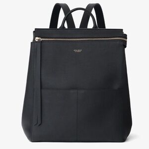 Mina baie Harper diaper bag in Black leather